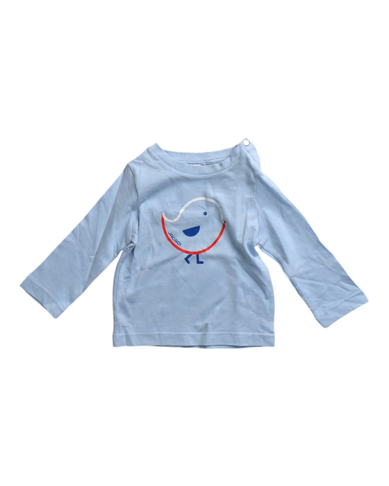 A Blue Long Sleeve T Shirts from Jacadi in size 6-12M for boy. (Front View)