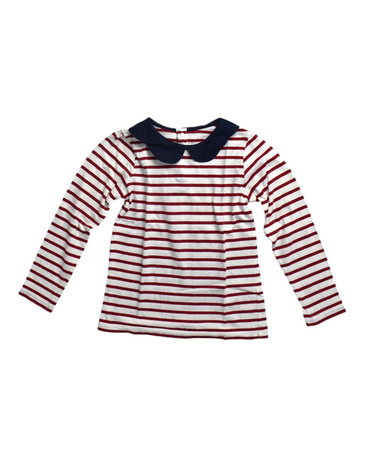 A White Long Sleeve Tops from Jacadi in size 4T for girl. (Front View)