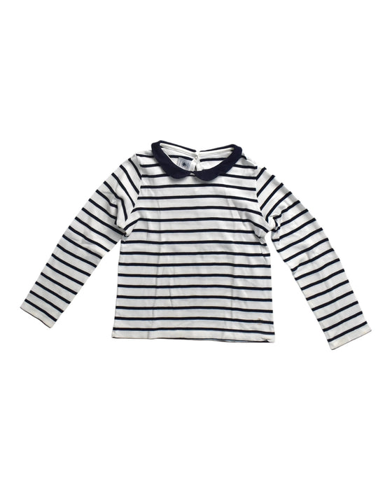 A White Long Sleeve Tops from Petit Bateau in size 3-6M for girl. (Front View)