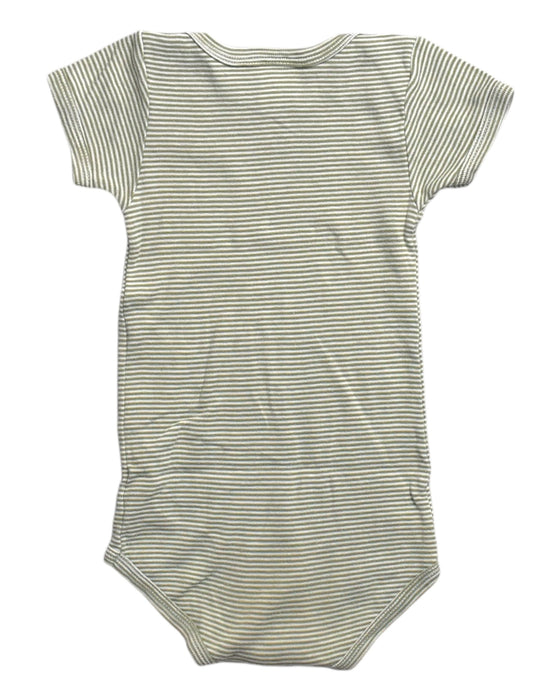 A Beige Short Sleeve Bodysuits from Petit Bateau in size 6-12M for neutral. (Back View)