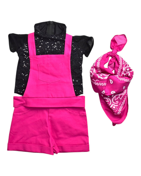 A Pink Overall Sets from Weissmans in size 8Y for girl. (Front View)