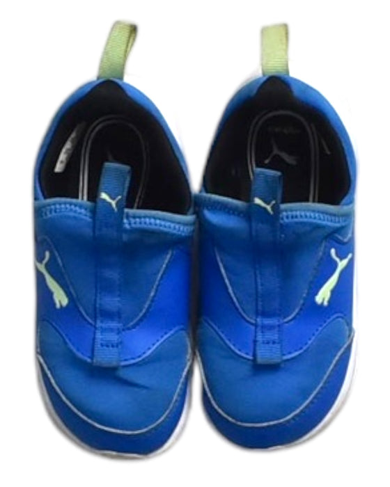 A Blue Slip Ons from Puma in size 3T for neutral. (Back View)