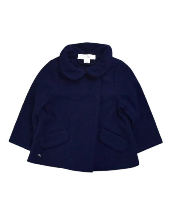 A Navy Coats from Chateau de Sable in size 6-12M for girl. (Front View)