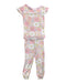 A Multicolour Pyjama Sets from Milk Berry in size 6-12M for girl. (Front View)