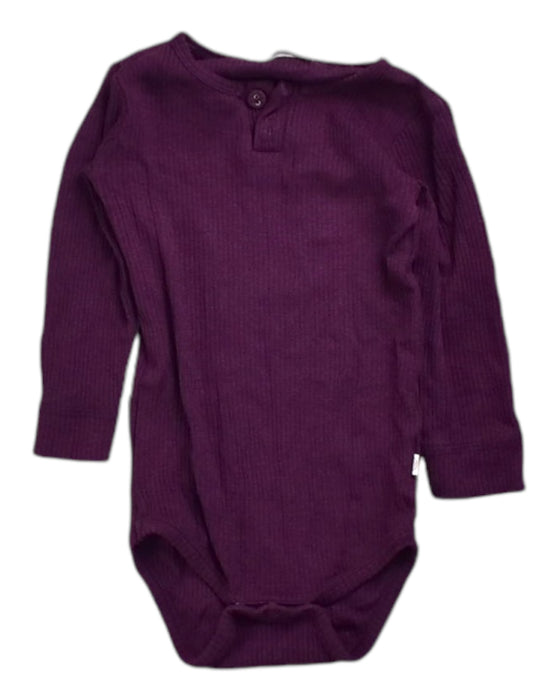 A Purple Long Sleeve Bodysuits from Jamie Kay in size 6-12M for girl. (Front View)