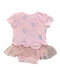 A Pink Short Sleeve Bodysuits from Elly in size 6-12M for girl. (Back View)