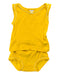 A Yellow Sleeveless Bodysuits from Petit Bateau in size 3-6M for neutral. (Front View)