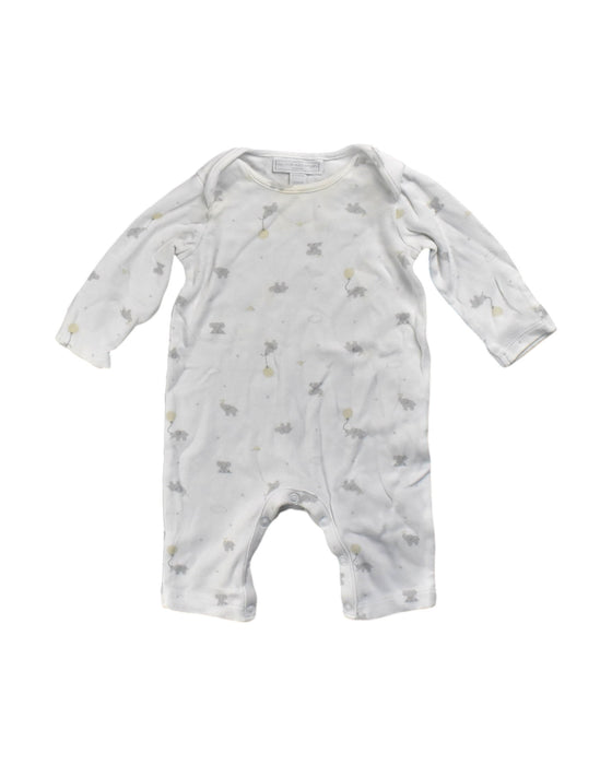 A White Short Sleeve Bodysuits from The Little White Company in size 0-3M for neutral. (Front View)