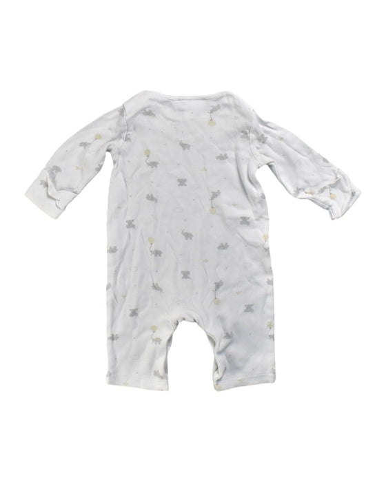 A White Short Sleeve Bodysuits from The Little White Company in size 0-3M for neutral. (Back View)