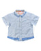 A Blue Short Sleeve Tops from Chateau de Sable in size 6-12M for boy. (Front View)