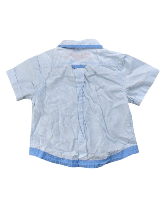 A Blue Short Sleeve Tops from Chateau de Sable in size 6-12M for boy. (Back View)