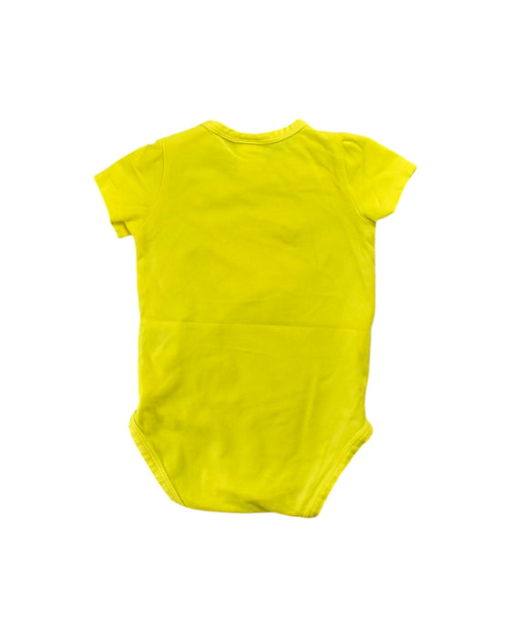 A Yellow Short Sleeve Bodysuits from Seed in size 0-3M for girl. (Back View)