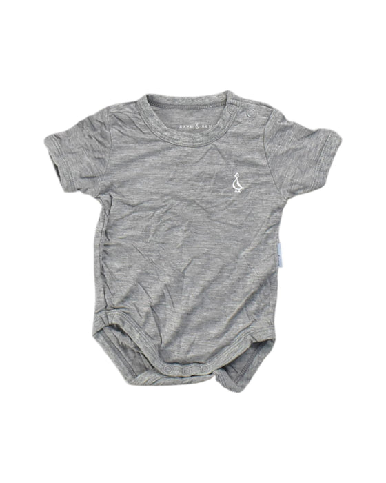 A Grey Short Sleeve Rompers from Raph and Remy in size Newborn for boy. (Front View)