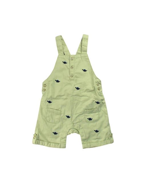 A Green Overall Shorts from Retykle in size 12-18M for neutral. (Front View)