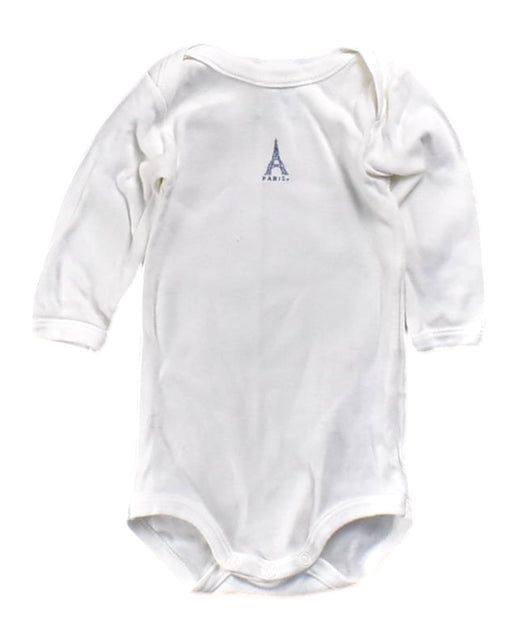 A White Long Sleeve Bodysuits from Petit Bateau in size 0-3M for neutral. (Front View)