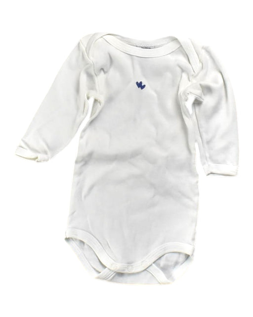 A White Long Sleeve Bodysuits from Petit Bateau in size 0-3M for neutral. (Front View)