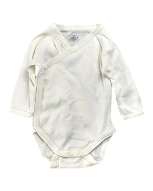 A White Long Sleeve Bodysuits from Petit Bateau in size 0-3M for neutral. (Front View)