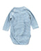 A Blue Long Sleeve Bodysuits from Petit Bateau in size 0-3M for boy. (Back View)