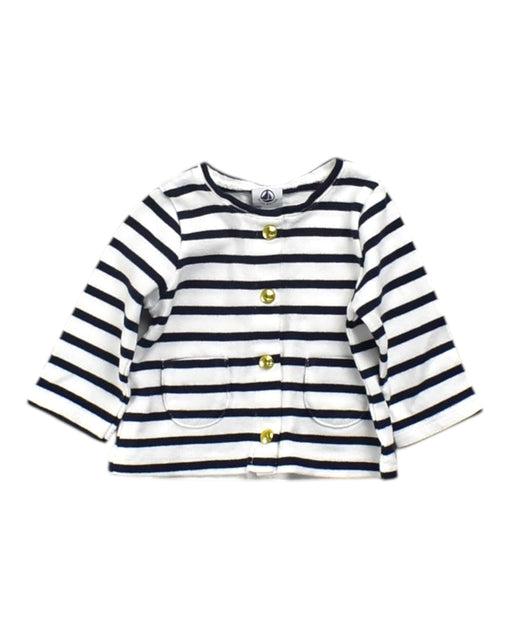 A Black Cardigans from Petit Bateau in size 0-3M for girl. (Front View)