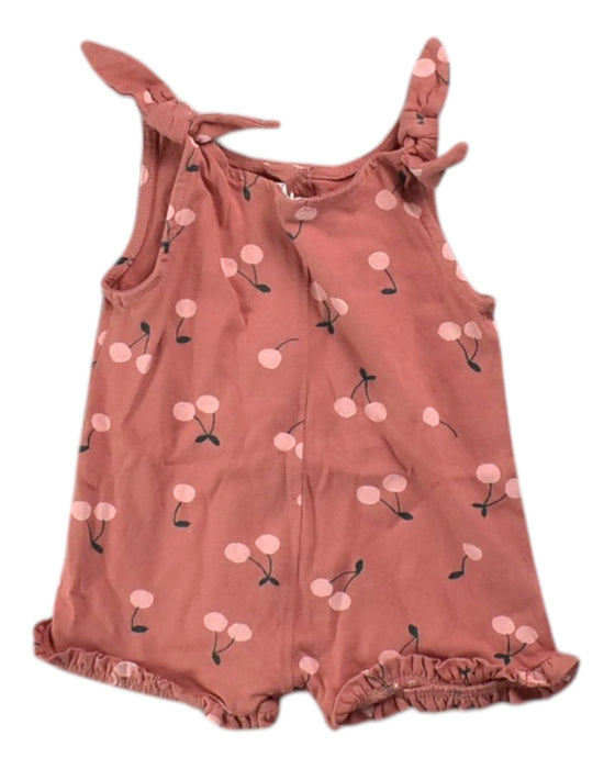 A Brown Sleeveless Rompers from Vertbaudet in size 0-3M for girl. (Back View)