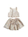 A Beige Skirt Sets from Tachéri in size 4T for girl. (Front View)