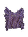 A Purple Sleeveless Shirts from Velveteen in size 4T for girl. (Front View)