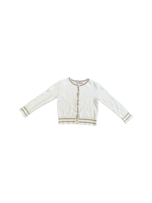 A White Cardigans from Bonpoint in size 3T for girl. (Front View)