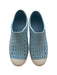 A Blue Slip Ons from Native Shoes in size 7Y for neutral. (Front View)