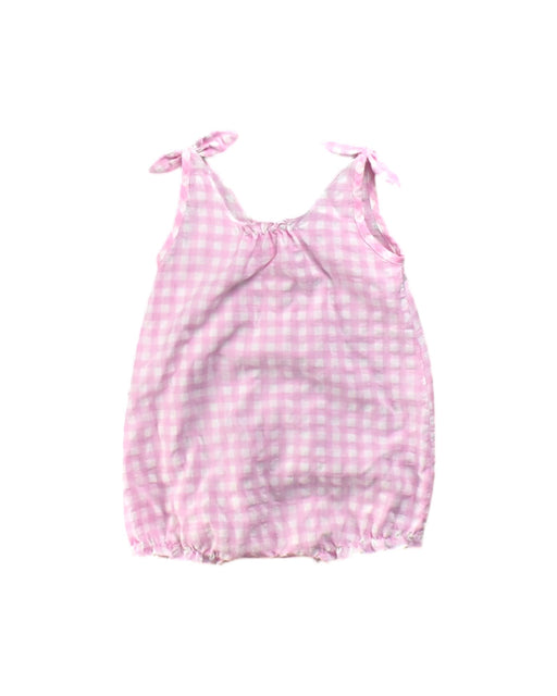 A Pink Sleeveless Rompers from Le Petit Society in size 3-6M for girl. (Front View)