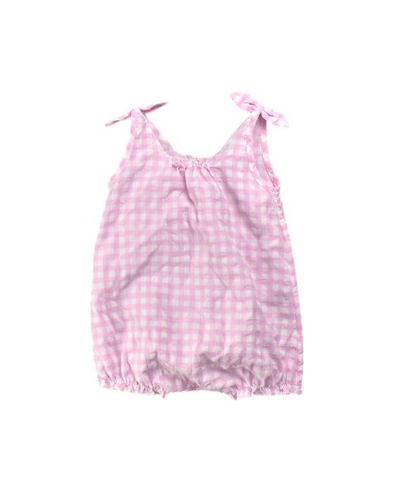 A Pink Sleeveless Rompers from Le Petit Society in size 3-6M for girl. (Back View)