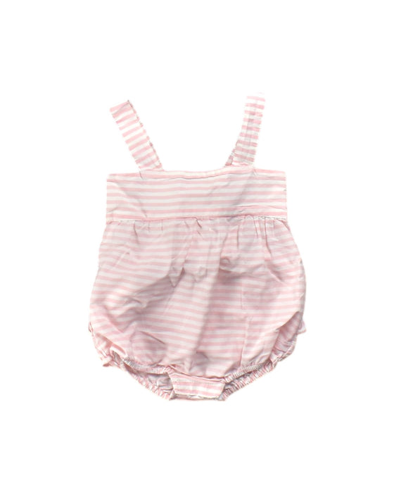 A Pink Sleeveless Rompers from Busy Bees in size 3-6M for girl. (Front View)