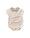 A White Short Sleeve Bodysuits from Burberry in size 3-6M for girl. (Front View)