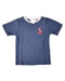 A Navy Short Sleeve T Shirts from The Little White Company in size 4T for neutral. (Front View)