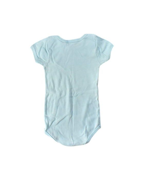 A Blue Short Sleeve Bodysuits from Petit Bateau in size 6-12M for neutral. (Back View)