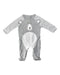 A Grey Long Sleeve Rompers from Jojo Maman Bébé in size 3-6M for neutral. (Front View)