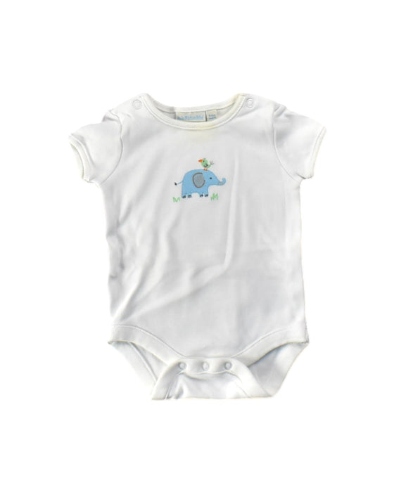 A White Short Sleeve Bodysuits from Jojo Maman Bébé in size 3-6M for neutral. (Front View)