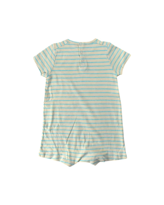 A Blue Short Sleeve Rompers from Petit Bateau in size 3-6M for neutral. (Back View)