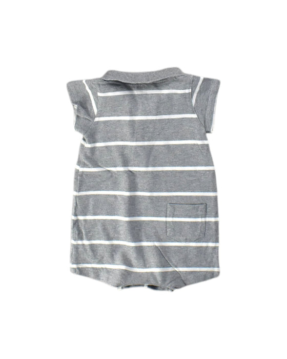 A Grey Short Sleeve Rompers from Laranjinha in size 6-12M for neutral. (Back View)