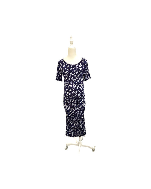 A Navy Short Sleeve Dresses from Isabella Oliver in size M for maternity. (Front View)