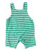 A Green-White Sleeveless Rompers from John Lewis in size 3-6M for neutral. (Back View)