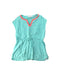 A Teal Sleeveless Dresses from Vineyard Vines in size M for girl. (Front View)