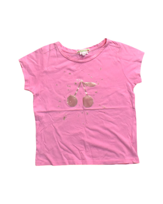 A Pink Short Sleeve T Shirts from Bonpoint in size 4T for girl. (Front View)