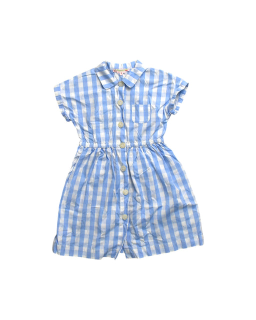 A Blue Short Sleeve Dresses from Bonpoint in size 6T for girl. (Front View)