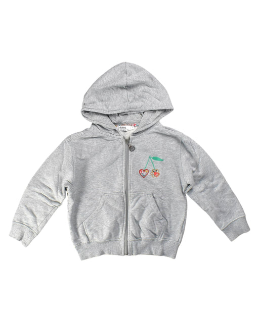 A Grey Zippered Sweatshirts from Bonpoint in size 6T for neutral. (Front View)