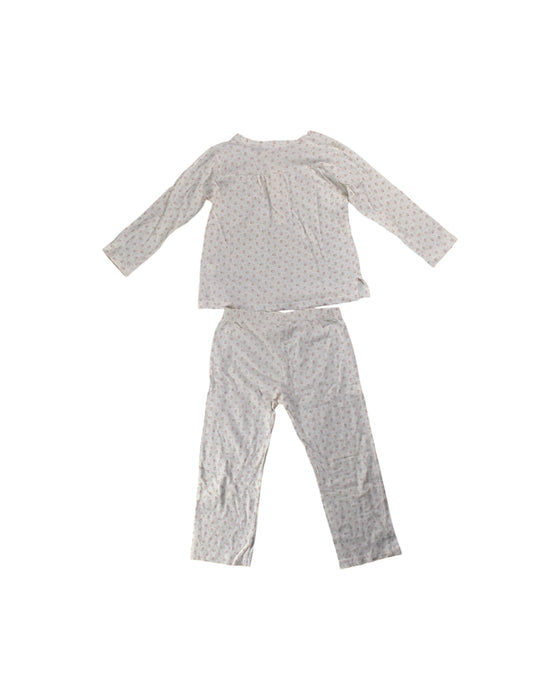 A White Pyjama Sets from Bonpoint in size 4T for girl. (Back View)