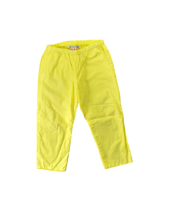 A Yellow Casual Pants from Bonpoint in size 3T for girl. (Front View)