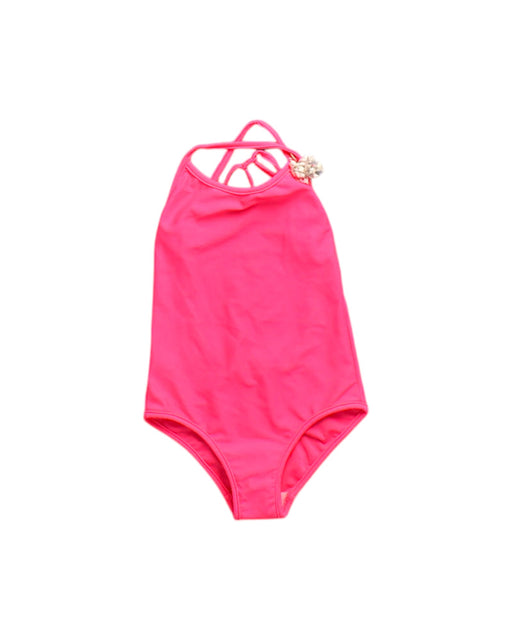 A Pink Swimsuits from Bonpoint in size 4T for girl. (Front View)