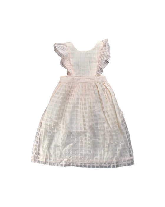 A Ivory Sleeveless Dresses from Bonpoint in size 4T for girl. (Back View)