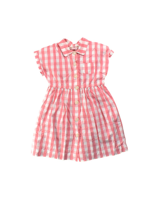 A Pink Short Sleeve Dresses from Bonpoint in size 4T for girl. (Front View)