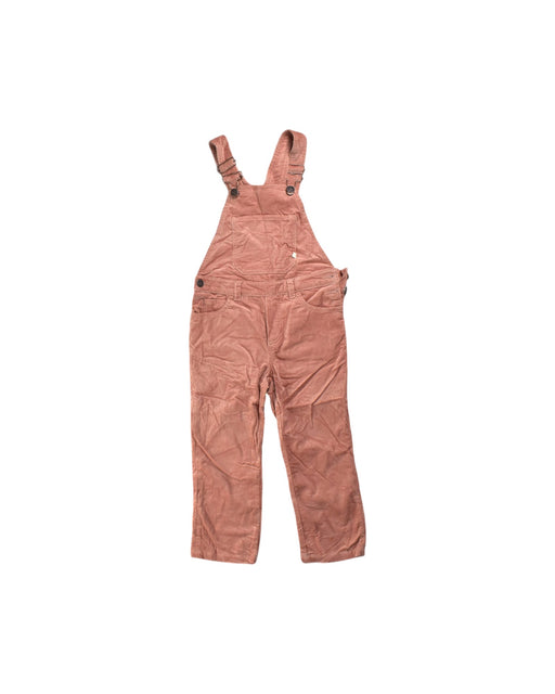 A Peach Long Overalls from Bonpoint in size 4T for neutral. (Front View)